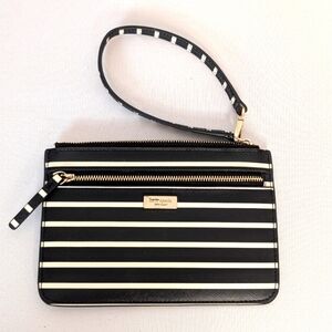 Kate Spade Shore Street Sailing Striped Tinie Wristlet EUC